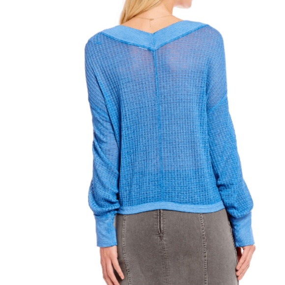 Free People Tops - Free People South Side Thermal Blue Top. Size: M,L